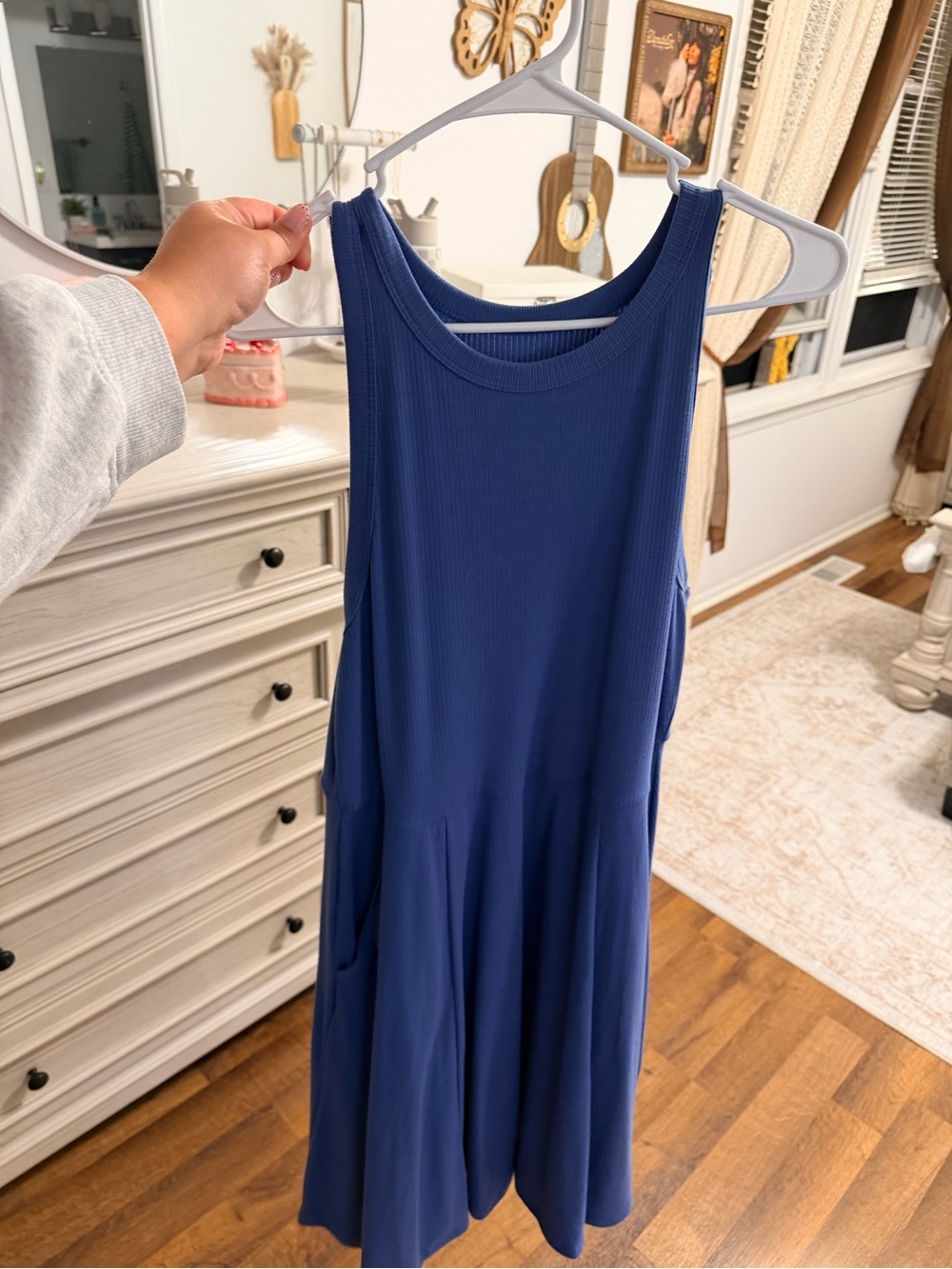Old Navy Sleeveless Midi Dress in Navy Blue